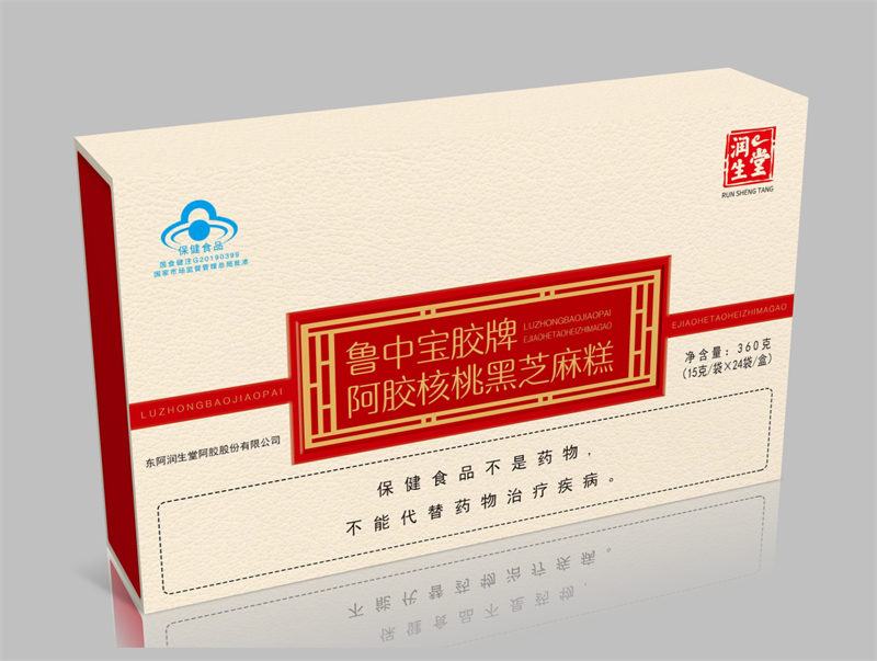 魯中寶膠牌阿膠核桃黑(hēi)芝麻糕360g