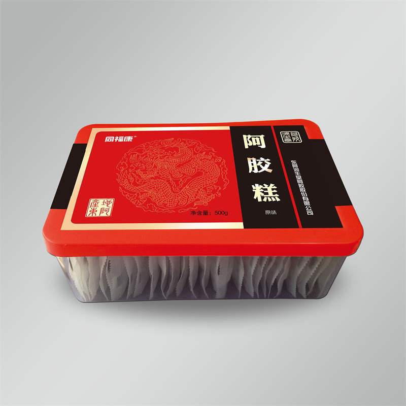 同福康塑料盒阿膠糕原味500g